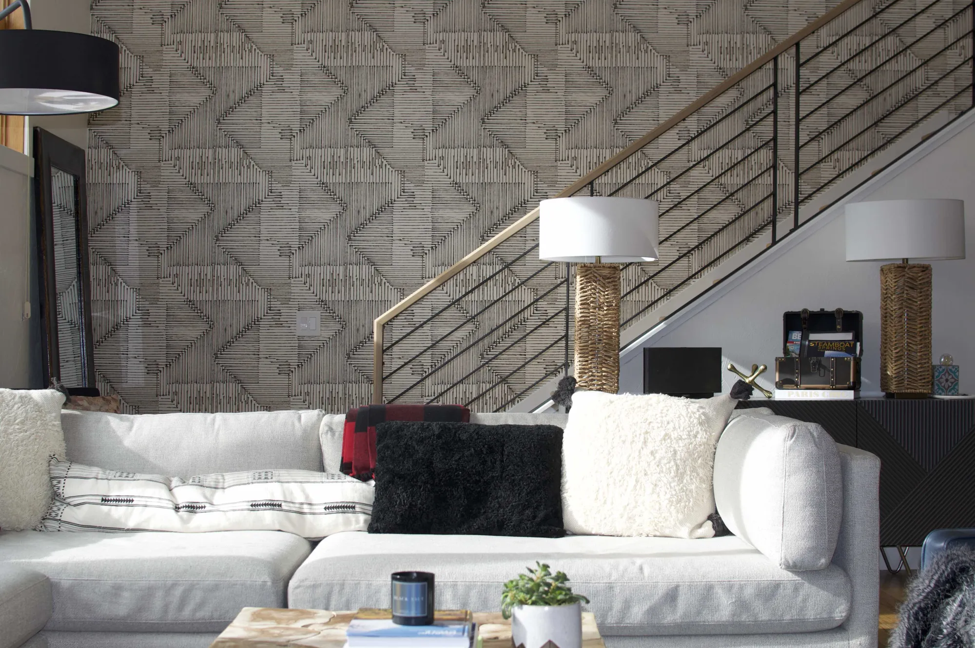 Open stair & entry credenza