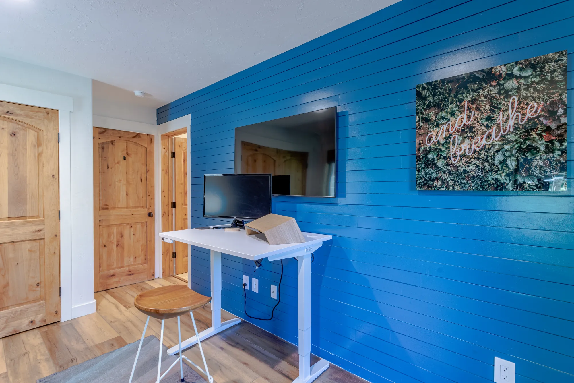 Office — standing desk & deck access